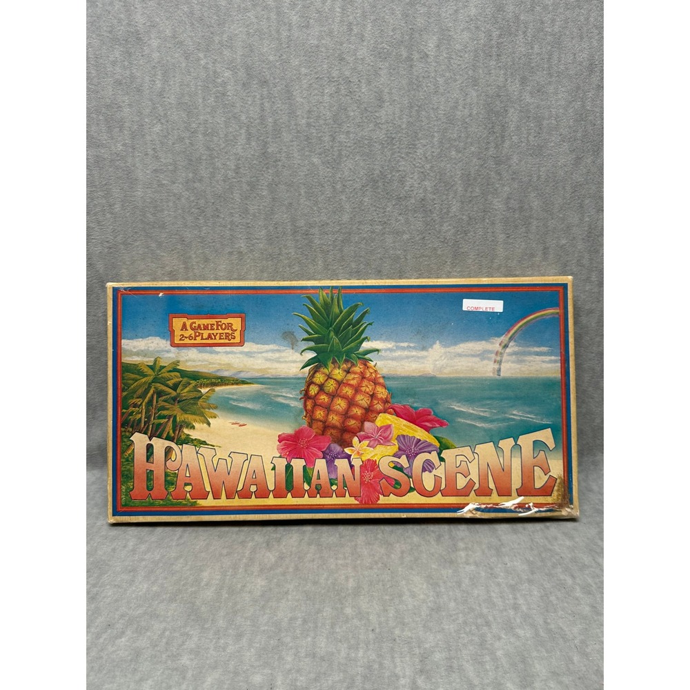 Hawaiian Scene Board Game Good Vintage Tropical Theme Rare